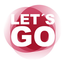 red vector banner lets go