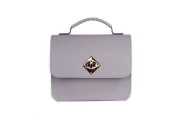 Leather bag on a white background, isolated. It can be used as a background