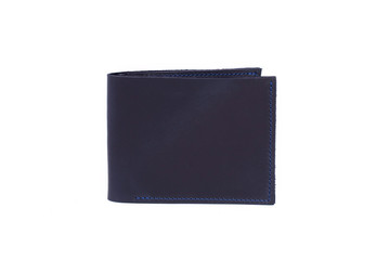 Leather wallet on a white background, isolated. It can be used as a background
