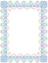 art deco knot work border design