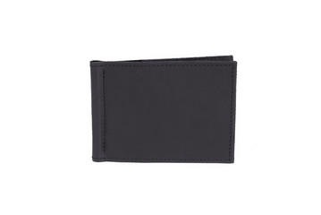 Leather wallet on a white background, isolated. It can be used as a background