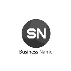 Initial Letter SN Logo template design
