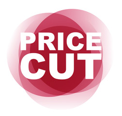 red vector banner price cut