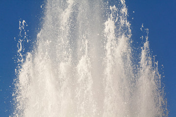 fountain against the blue sky