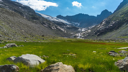 glacier landscape in the alps, stubai tal