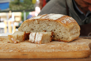 Delicious healthy pieces of bread. Homemade healthy bread gluten free. 