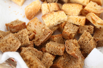 Delicious healthy pieces of bread