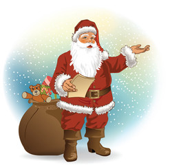 Vector retro Santa Claus