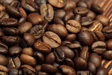 Roasted coffee beans background