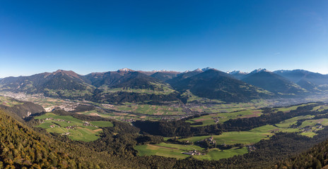 Fototapeta na wymiar aerial landscape in the mountains