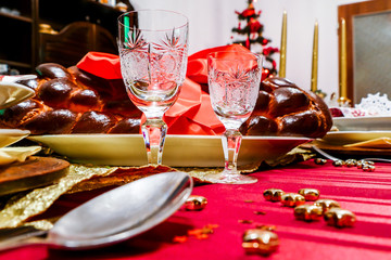 Christmas time detail from table