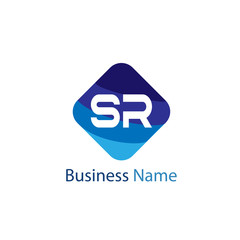 Fototapeta premium Initial Letter SR Logo template design
