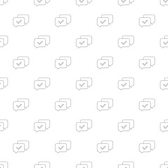 Communication approve background from line icon. Linear vector pattern. Vector illustration	