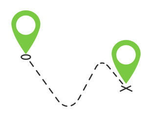 Vector icon, symbol moved announcement design image isolated on white background