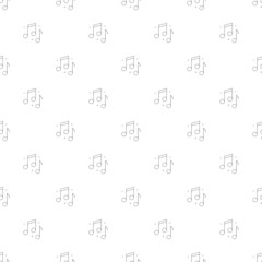 Music background from line icon. Linear vector pattern. Vector illustration