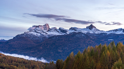mountains in cortina