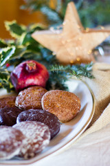 Typcial traditional German gingerbread cookies  for the Christmas holidays called 
