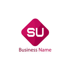 Initial Letter SU Logo template design