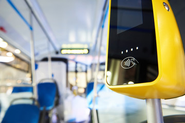 Payment terminal in bus