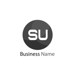 Initial Letter SU Logo template design