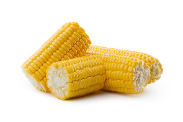 Corn on a white background