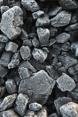 Frozen coal pile.