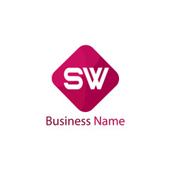 Initial Letter SW Logo template design