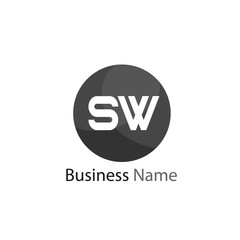 Initial Letter SW Logo template design