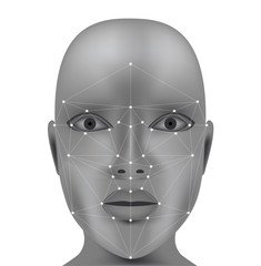 Face ID recognition icon sign
