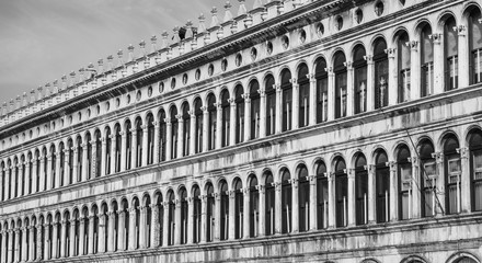 Venice, Italy. Amazing view of the ancient buildings at San Marco square