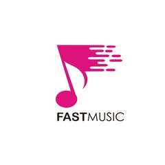 fast music logo design