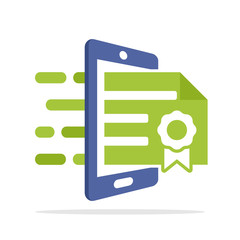 illustration vector icon for mobile-based online certification registration