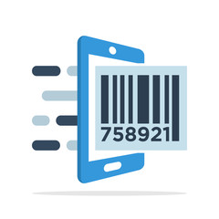 vector illustration icon with the concept of accessing bar-code services with a mobile application
