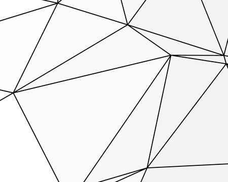 Asymmetrical texture with random chaotic lines, abstract geometric pattern. Black and white vector illustration