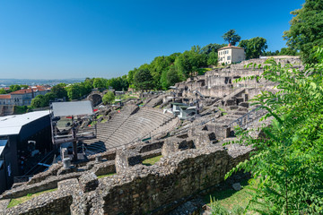 Remains of the Roman theater in Lyon
