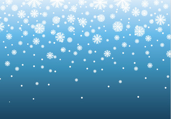 Fototapeta na wymiar Stock vector illustration falling snow. Snowflakes, snowfall. Transparent background. Fall of snow.