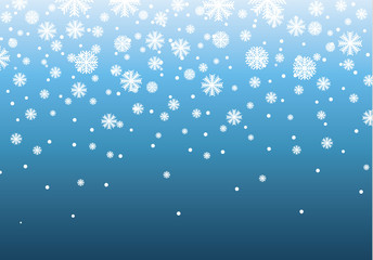 Stock vector illustration falling snow. Snowflakes, snowfall. Transparent background. Fall of snow.