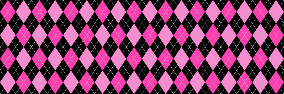 Pink and Black Argyle Background