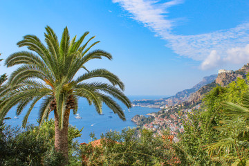 Fototapeta na wymiar View from Roquebrune Cap-Martin Côte d’Azur France