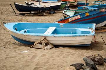 Obraz premium Altes Boot, Boote am Strand