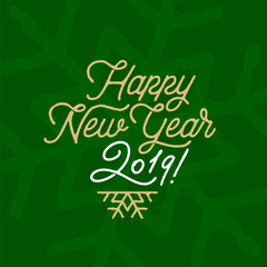 Happy New Year Starburst Gold and Black