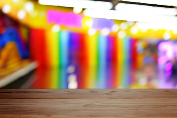 table on colorful background