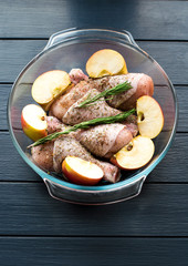 fried fchicken with vegetables