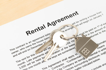 Rental agreement paperwork; document is mock-up