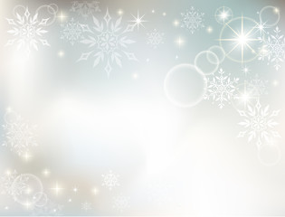 Light Christmas Pattern with light effects and snowflakes