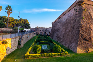 Montjuic castle in Barcelona, Catalonia, Spain.