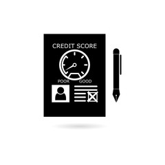 Black Credit Score concept icon or logo