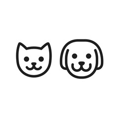 Cat and dog icon