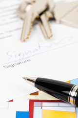 Rental agreement paperwork; document is mock-up