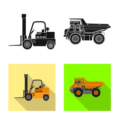 Isolated object of build and construction icon. Set of build and machinery stock vector illustration.